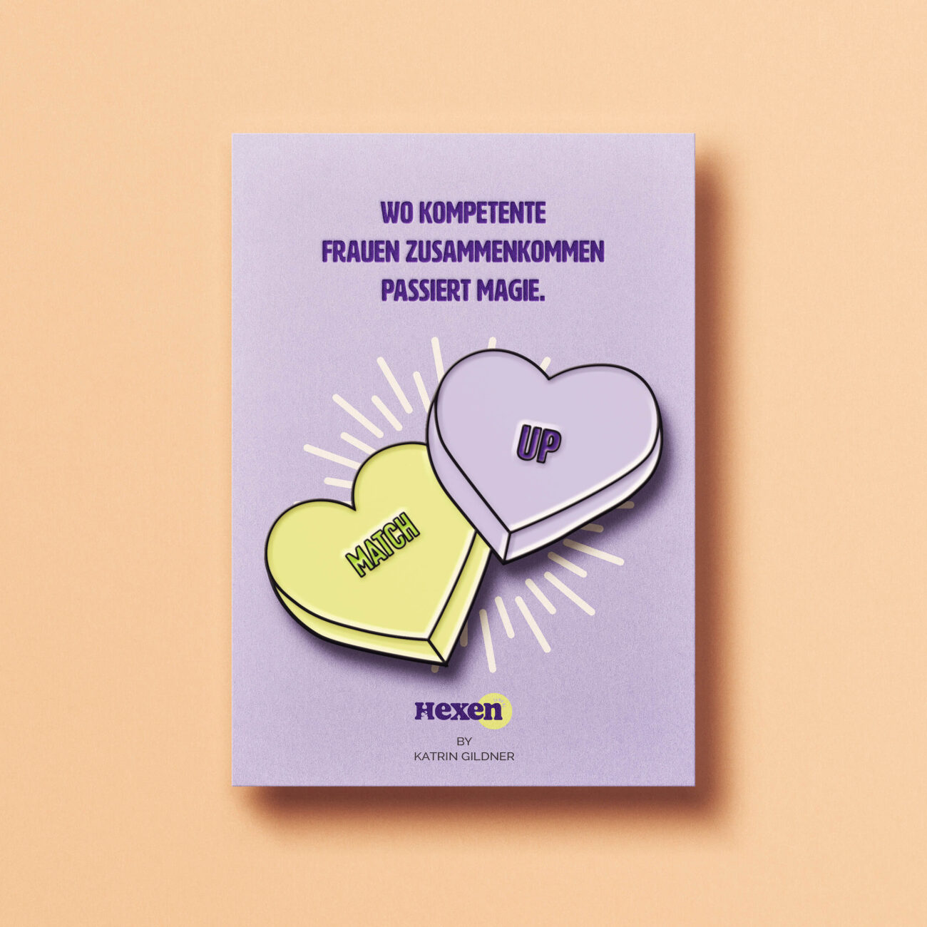 Hexenzirkel Enamel Pin Match Up Herzen NOVA AND BOW Brand und Webdesign Yvonne Homann Isernhagen Hannover