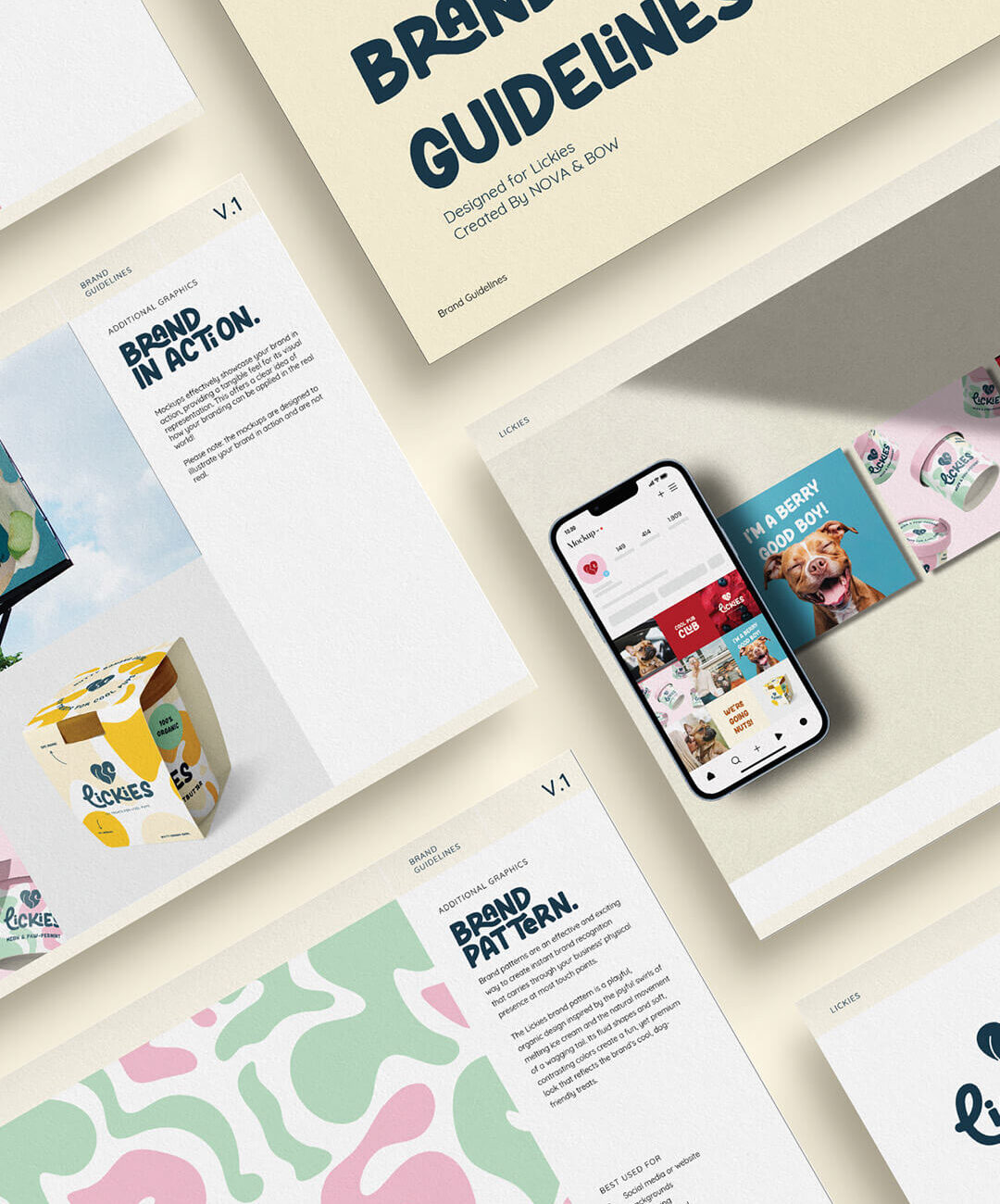 Lickies-Icecream-for-dogs-Portfolio-Cover-NOVA-AND-BOW-Brand-and-Webdesign-Yvonne-Homann-Isernhagen-Hannover