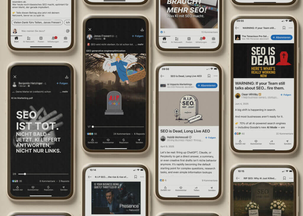 SEO-2025-LinkedIN-Posts-SEO-ist-tot-Panikmache-NOVA-AND-BOW-Yvonne-Homann